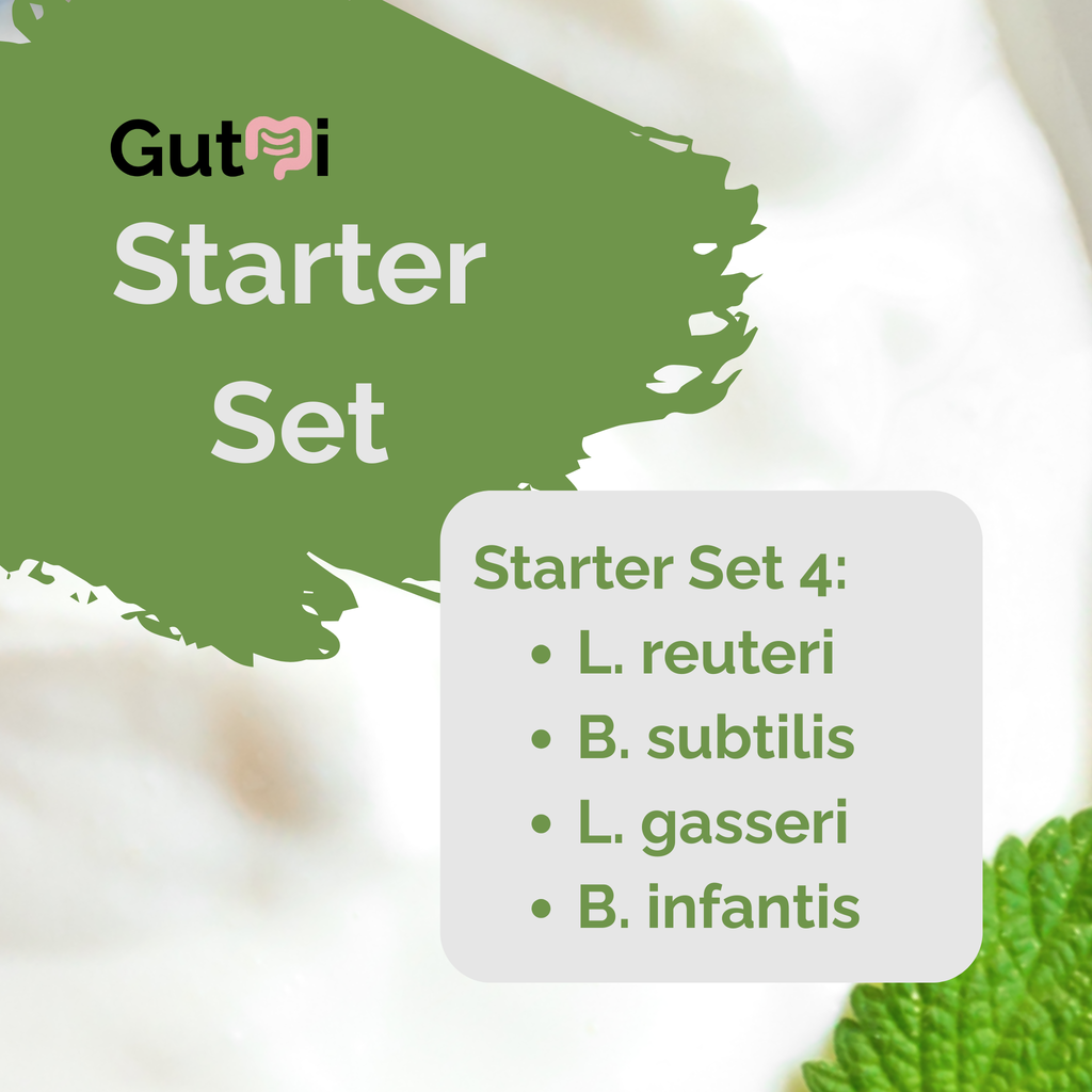 L. reuteri + B. subtilis + L. gasseri + B. infantis | Joghurt Starter Set | SIBO Stabil | Starterkulturen | Packung mit 3